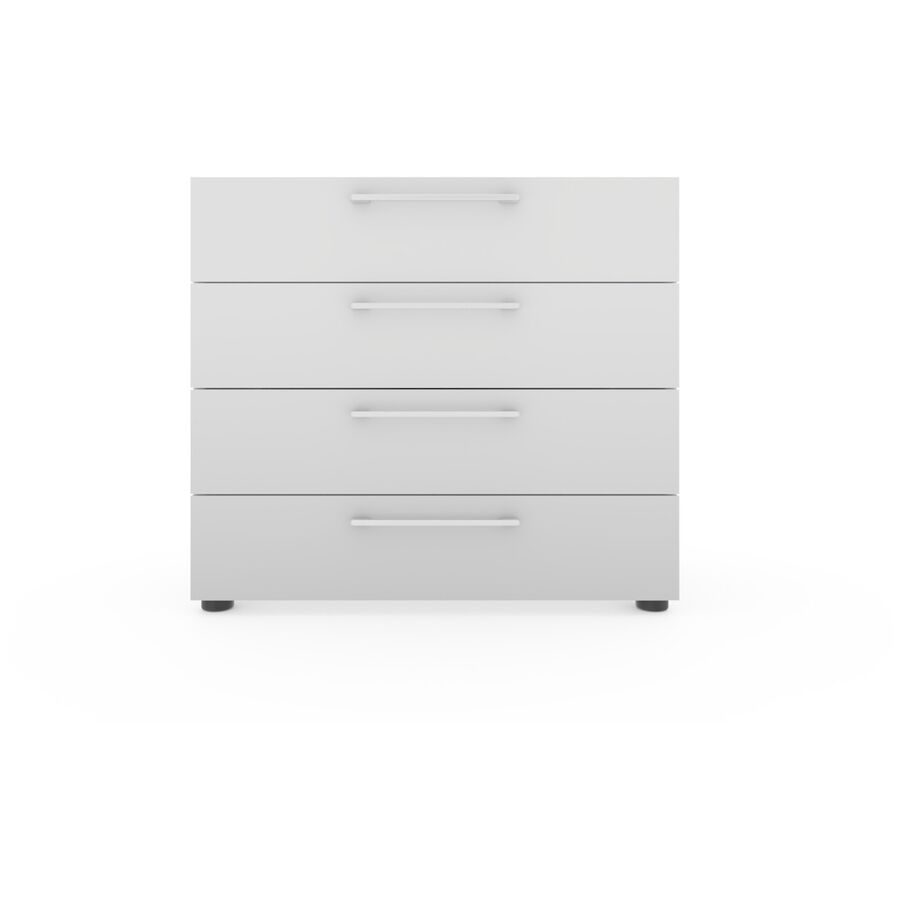 Kommode Window Weiss Holz 81.2 cm 45 cm - Material: Holzwerkstoff - Kommode