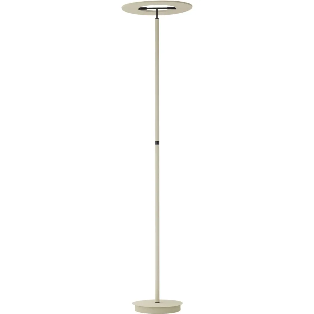 Stehlampe Monza Beige Aluminium/Eisen 39 cm 180 cm - Farbe: sand - LED - Lichtfarbe: Extra warmweiss - Stehlampe- LED Energiesparlampe