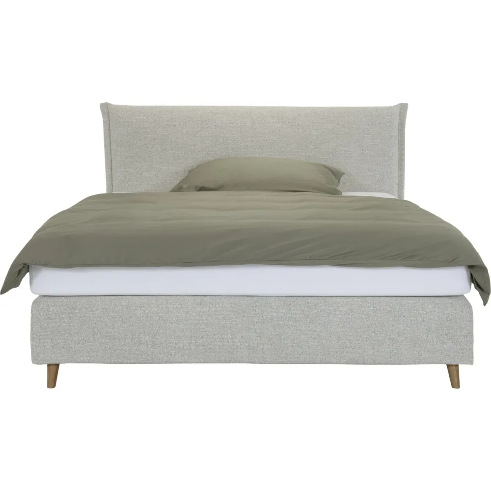 Boxspringbett Sørensen Beige Stoff 180 x 200 cm - Möbel Konfigurator: Traummöbel individuell zusammenstellen - Boxspringbett