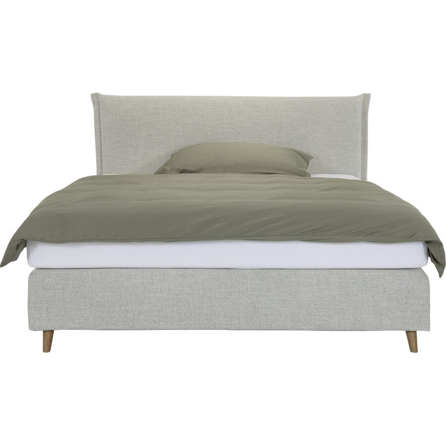 Boxspringbett Sørensen Beige Stoff 180 x 200 cm - Möbel Konfigurator: Traummöbel individuell zusammenstellen - Boxspringbett