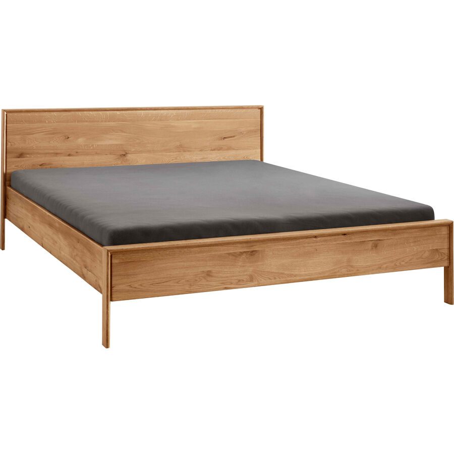 Bett Yarnell Braun Holz 200 x 220 cm - Farbe: eiche - Bett