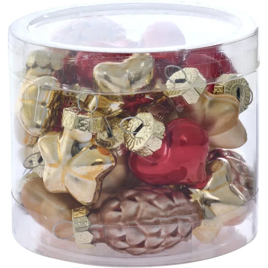 Weihnachtskugel Traditional Rot/Gold/Bronze Glas - Weihnachtskugel