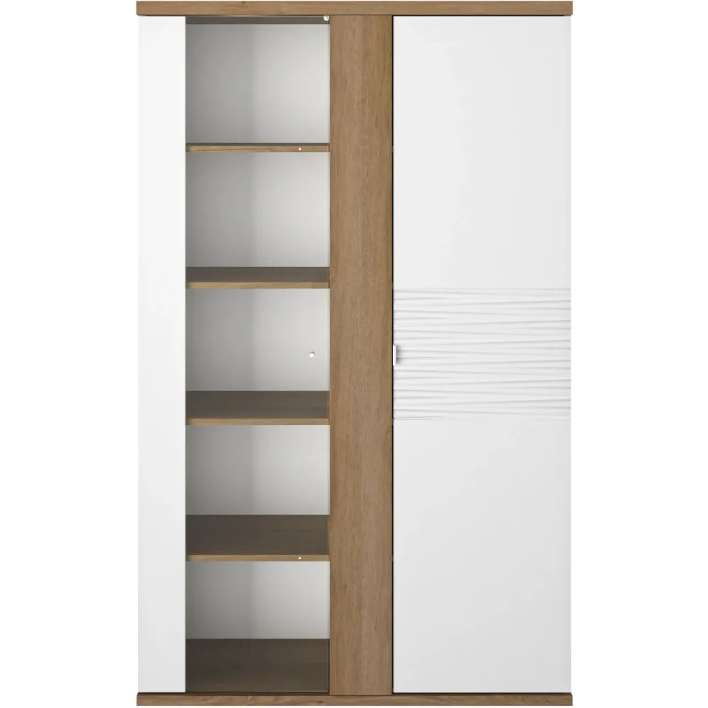 Vitrine Otello Braun/Weiss Holzwerkstoff 45 cm 178 cm 110 cm - Farbe: eiche/weiss - Vitrine