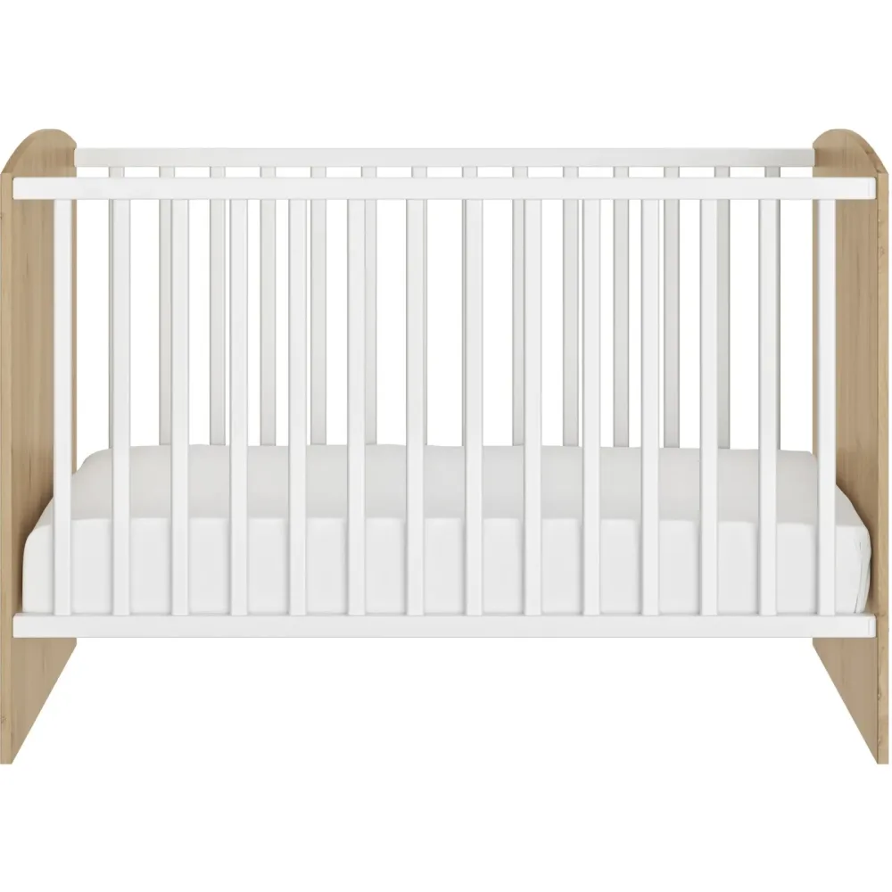Babybett Arthur Braun Holz Höhenverstellbar (manuell) - Farbe: eiche - Material: Holzwerkstoff - Babybett