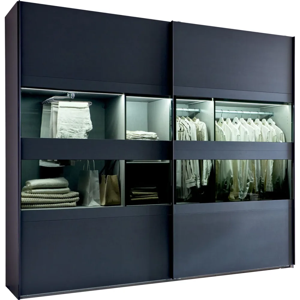 Kleiderschrank Enero Grau Holzwerkstoff 270 cm 65 cm 208 cm - Farbe: graphit - Kleiderschrank