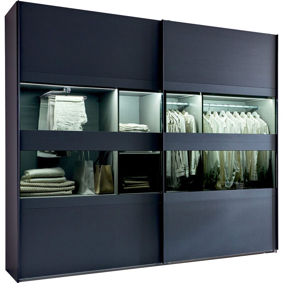 Kleiderschrank Enero Grau Holzwerkstoff 270 cm 65 cm 208 cm - Farbe: graphit - Kleiderschrank