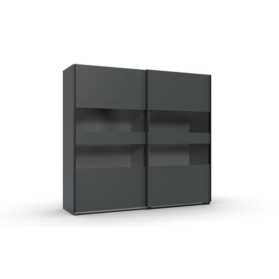 Kleiderschrank Enero Grau Holzwerkstoff 225 cm 65 cm 208 cm - Farbe: graphit - Kleiderschrank