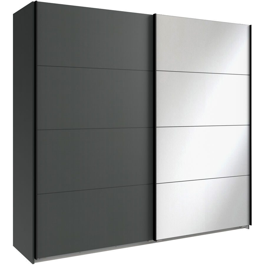 Kleiderschrank Enero Grau Holzwerkstoff 180 cm 65 cm 208 cm - Farbe: graphit - Kleiderschrank
