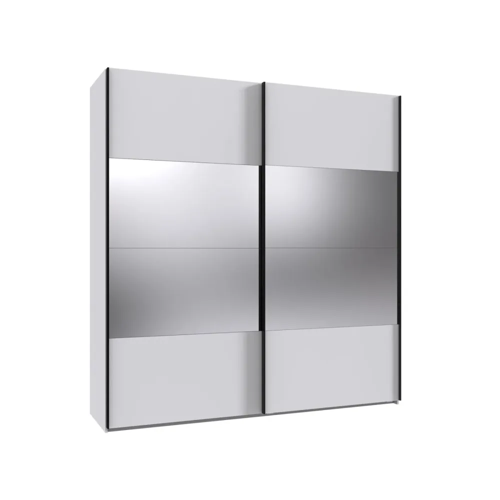 Kleiderschrank Enero Weiss Holzwerkstoff 225 cm 65 cm 208 cm - Kleiderschrank