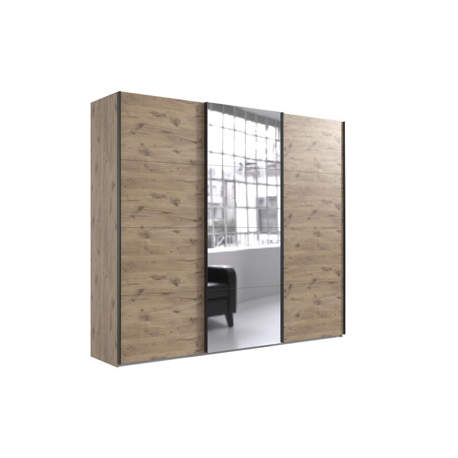 Kleiderschrank Enero Braun Holzwerkstoff 270 cm 65 cm 208 cm - Farbe: Eiche Nachbildung - Kleiderschrank