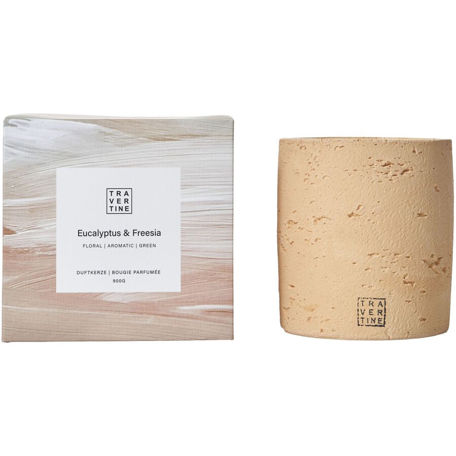 Duftkerze Reduced Braun Wachs 18 cm - Farbe: Terracotta - Duftkerze