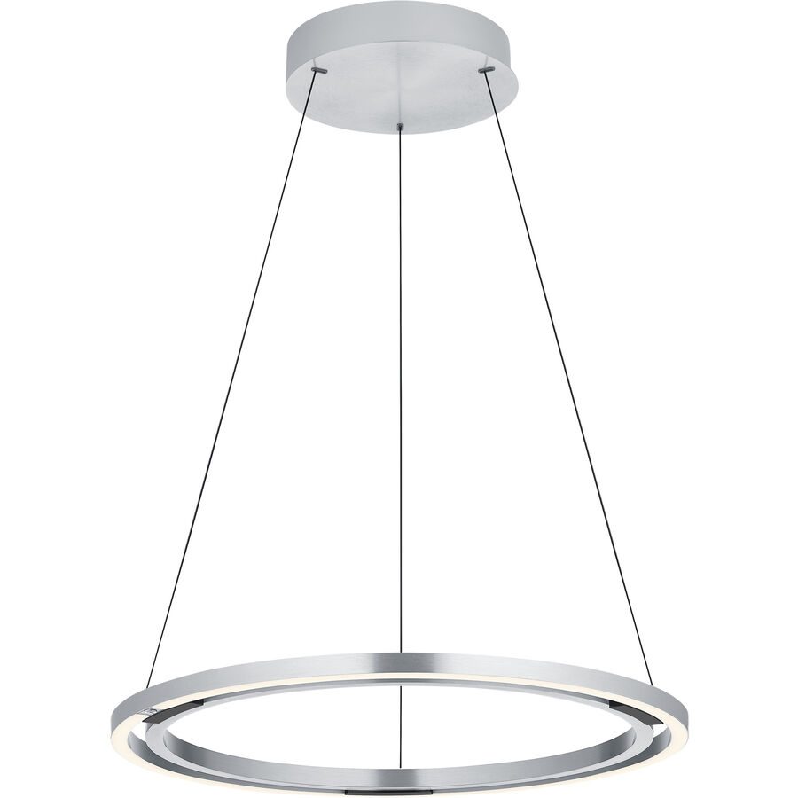 Pendellampe Makka Silber Aluminium 60 cm 150 cm - Farbe: Aluminium eloxiert - LED - Lichtfarbe: Extra warmweiss - Helles Neutralweiss - Pendellampe-