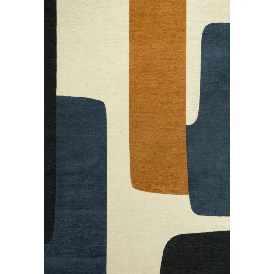 Teppich Vero Blau Baumwolle/Polyester 120 cm 180 cm - Farbe: navy - Material: Acryl - Teppich