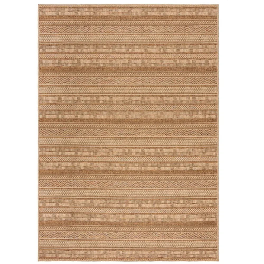 Outdoor-Teppich Ricochet hellbraun Streifen Polypropylen 200 x 290 cm - Outdoor-Teppich