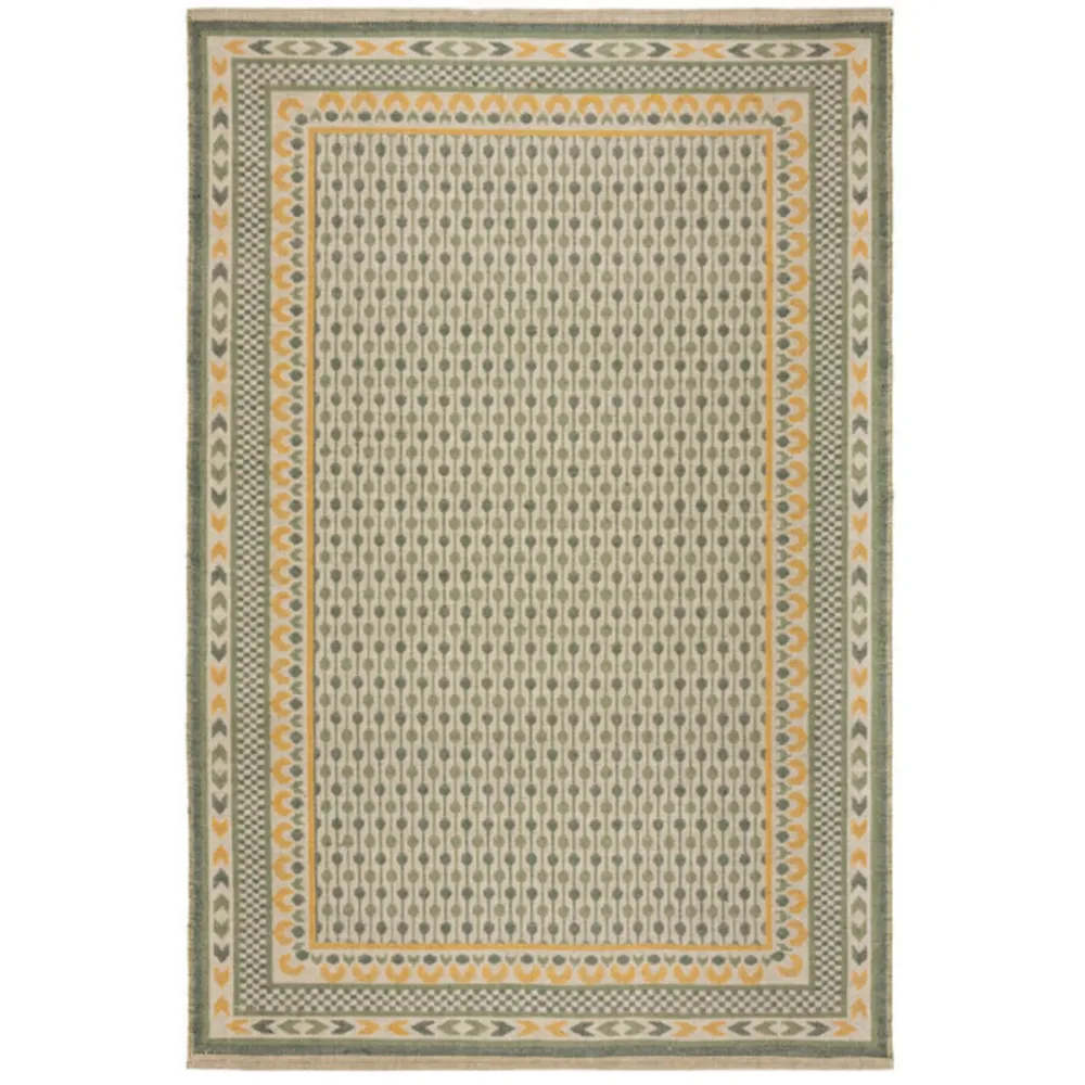 Teppich Reach Gelb/Grün Baumwolle/Jute 120 cm 170 cm - Material: Jute/Baumwolle - Teppich