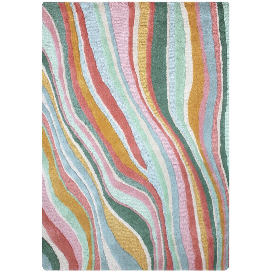 Teppich Holo Mehrfarbig Wolle 120 cm 170 cm - Teppich