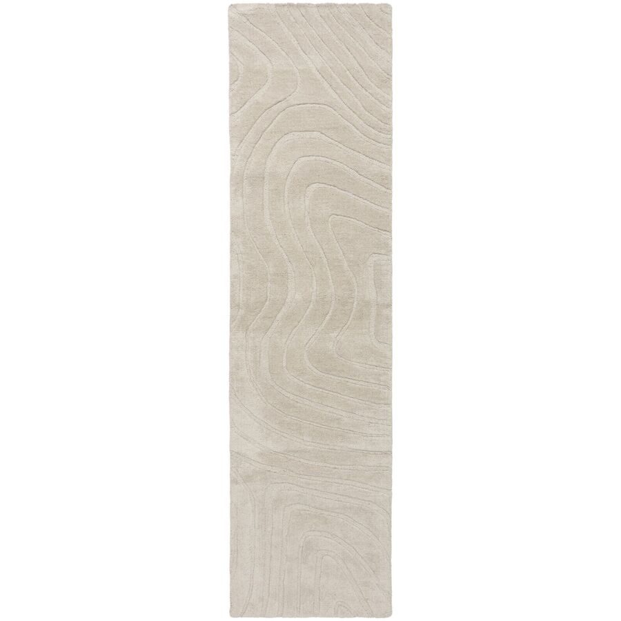 Teppich Hibachi Beige Wolle 60 cm 230 cm - Farbe: Natural - Teppich