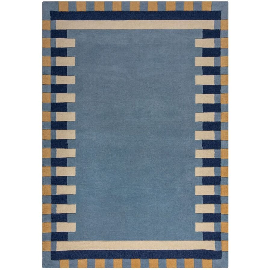 Teppich Skandy Blau/Gelb Wolle 200 cm 290 cm - Teppich
