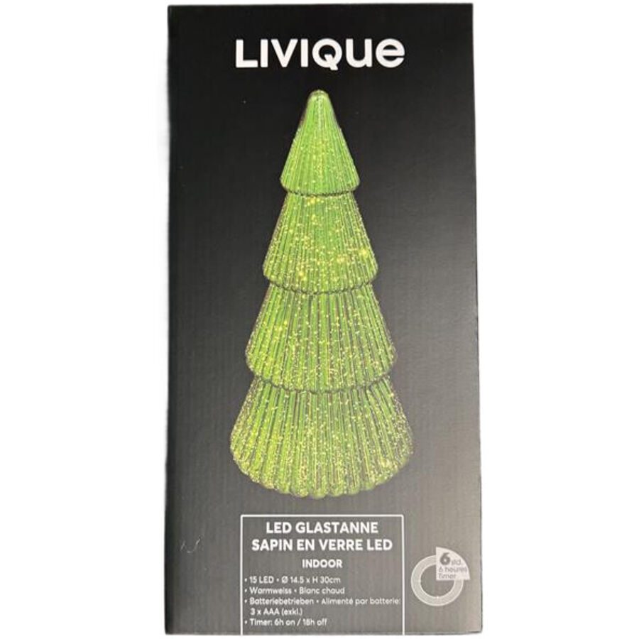 Weihnachtsbeleuchtung Lume Grün Glas/Kupfer 14.5 cm - LED - Lichtfarbe: Warmweiss - Material: Kupfer/Glas - Weihnachtsbeleuchtung