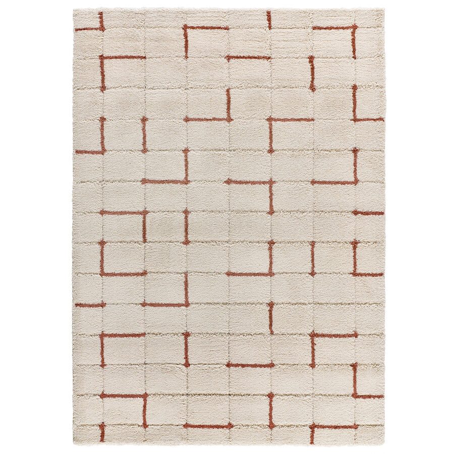 Teppich Zento Beige Polyethylen 133 cm 190 cm - Material: Polypropylen - Teppich