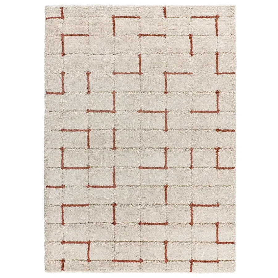Teppich Zento Beige Polyethylen 133 cm 190 cm - Material: Polypropylen - Teppich