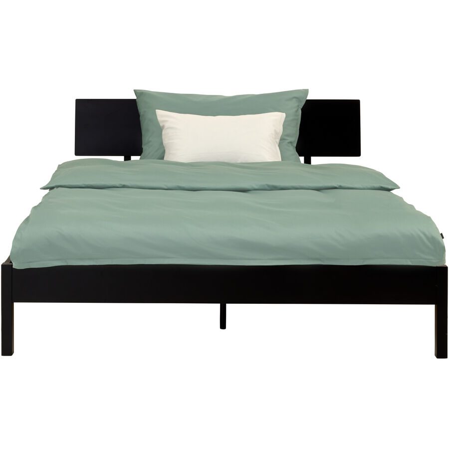 Bett Josh Schwarz Holz 180 x 200 cm - Material: Kiefer - Bett