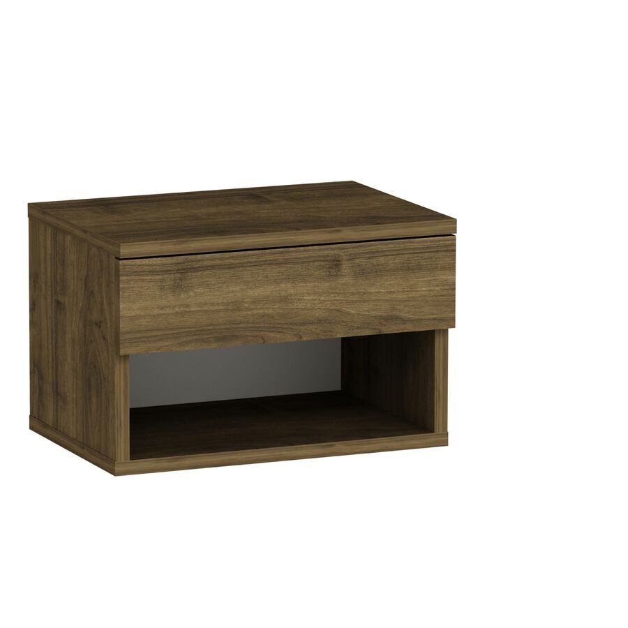 Nachttisch Uyumak Braun Holzwerkstoff 51 cm - Farbe: Walnuss - Nachttisch