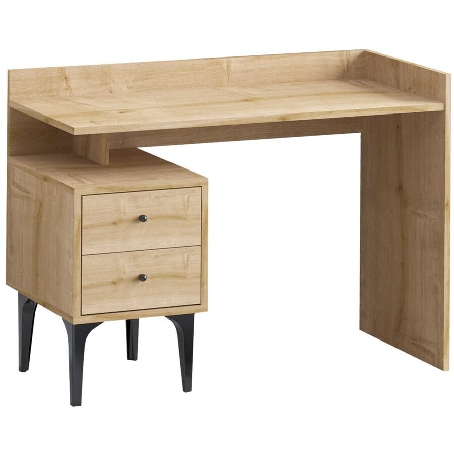 Schreibtisch Yemek Braun Holzwerkstoff 105 cm - Farbe: eiche - Material: Melamin - Schreibtisch