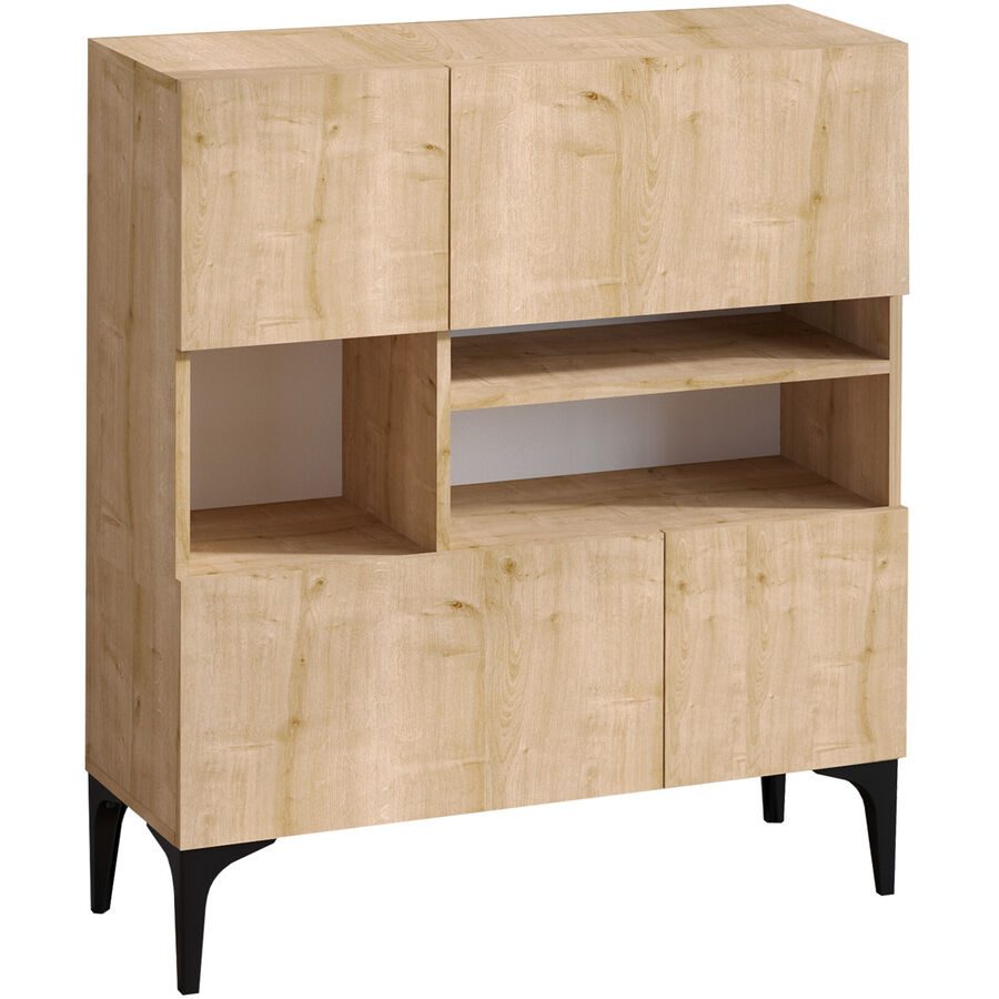 Konsole Yemek Braun Holzwerkstoff 105 cm - Farbe: eiche - Material: 100% Melaminbeschichtete Spanplatte - Konsole