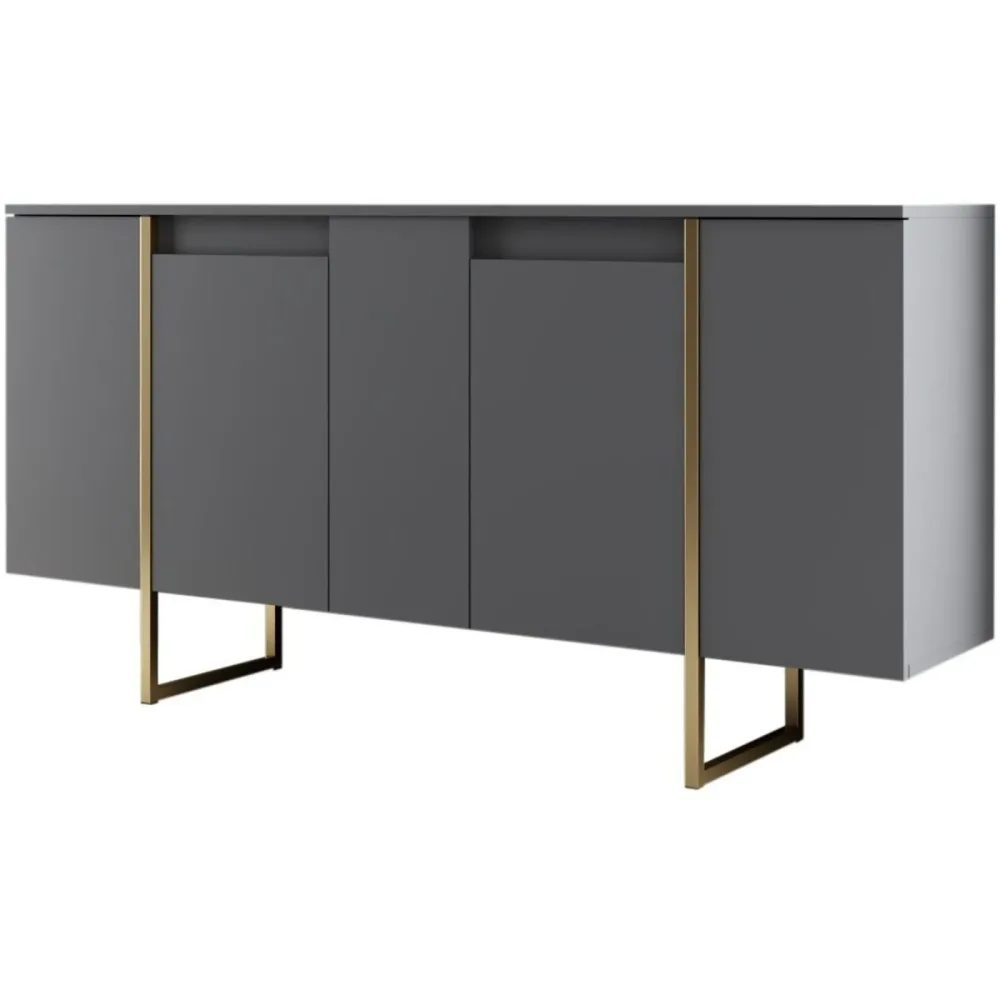 Konsole Yemek Grau Holzwerkstoff 40 cm - Farbe: anthrazit - Material: 100% Melaminbeschichtete Spanplatte - Konsole