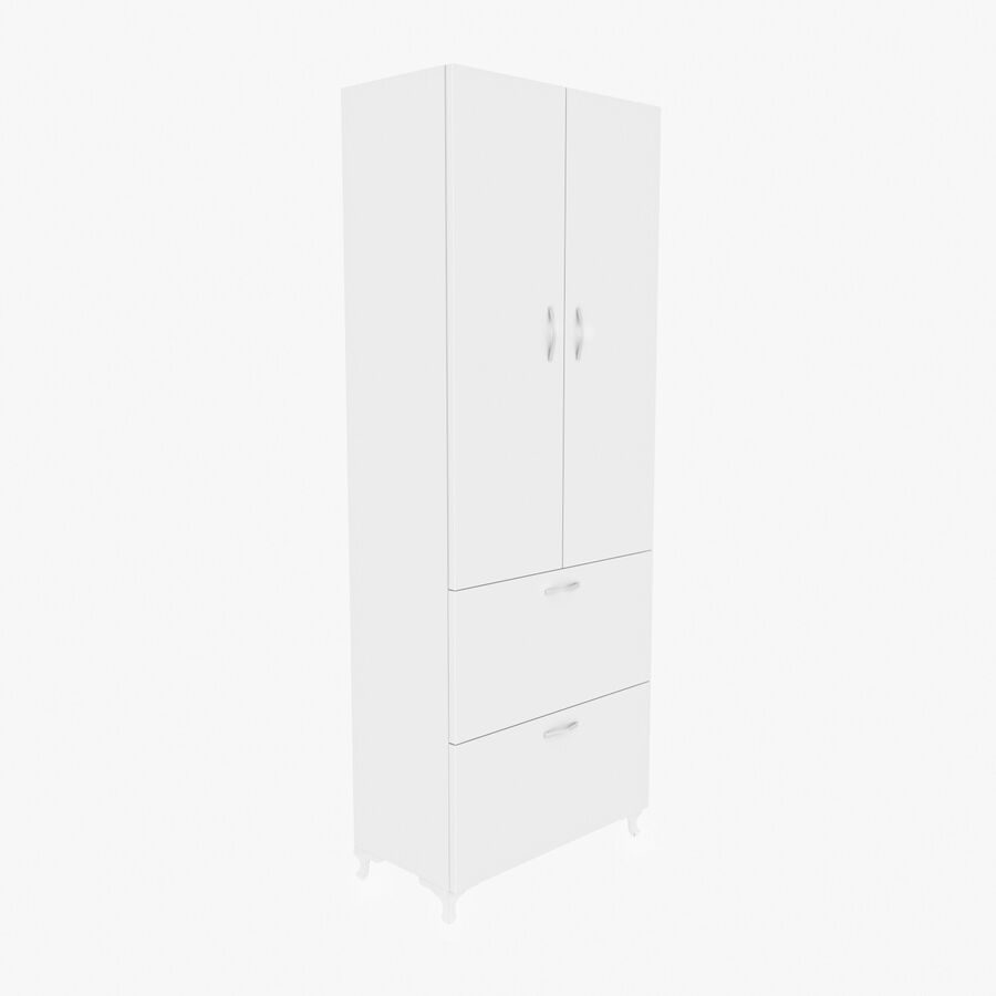 Schrank Yemek Weiss Kunstharz/Holzwerkstoff 60 cm 163.6 cm - Material: Melaminbeschichtete Spanplatte - Schrank