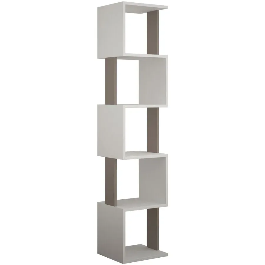 Bücherregal Yemek Weiss Holzwerkstoff/Kunststoff 75 cm 18 cm - Material: Melaninbeschichtete Mischholz (Spanplatte) - Bücherregal