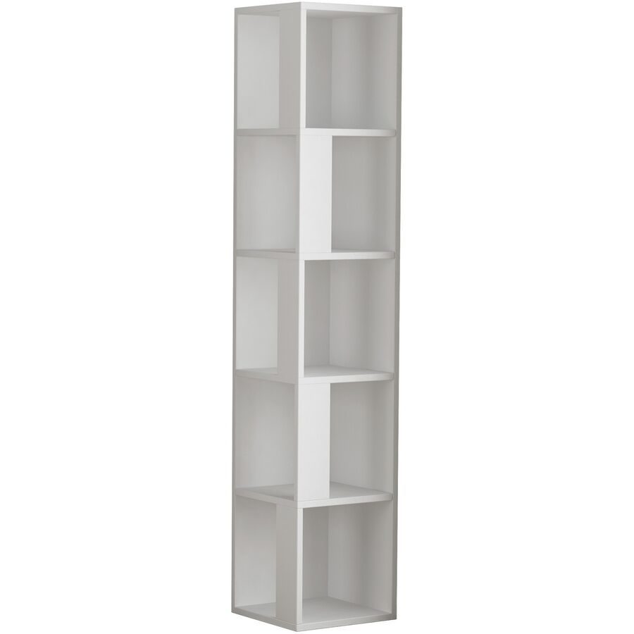 Bücherregal Yemek Weiss Holzwerkstoff/Kunststoff 172 cm 12 cm - Material: Melaninbeschichtete Mischholz (Spanplatte) - Bücherregal