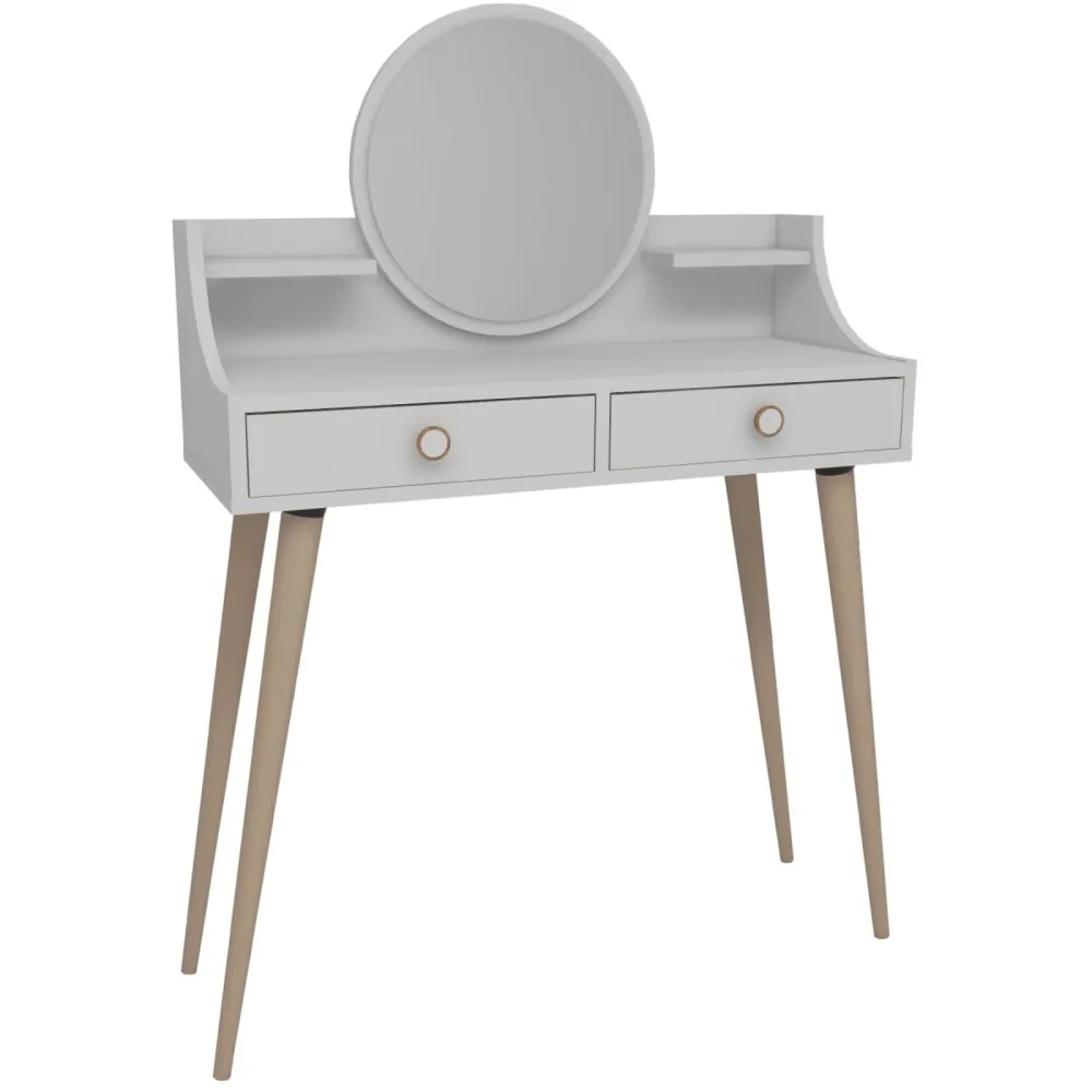 Schminktisch Uyumak - Farbe: Weiss - Material: Melamin - Schminktisch