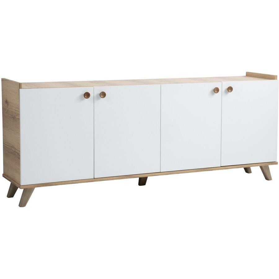Konsole Yemek Braun Holzwerkstoff 188 cm - Farbe: eiche - Material: 100% melaminharzbeschichtete Spanplatte - Konsole