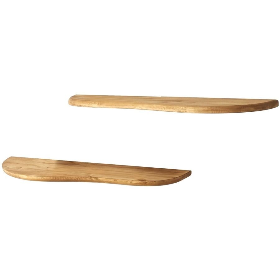 Wandregal Yemek Braun Holz 100 cm 3 cm - Farbe: eiche - Material: Massivholz - Wandregal