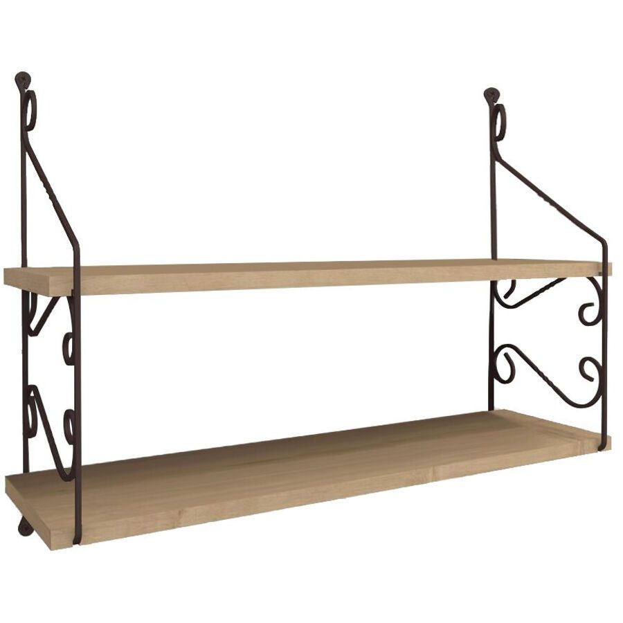 Wandregal Yemek Braun Kunststoff/Holz 51 cm 72 cm - Farbe: eiche - Material: Melamin - Wandregal