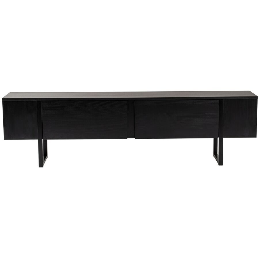 TV-Möbel Yasam Schwarz Holzwerkstoff 38 cm 13 cm 188 cm - Material: 100% Melaminbeschichtete Spanplatte - TV-Möbel