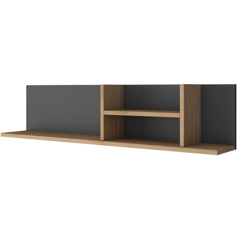 Wandregal Yemek Braun Kunststoff/Holz 25 cm 120 cm - Farbe: Walnuss - Material: Melamin - Wandregal