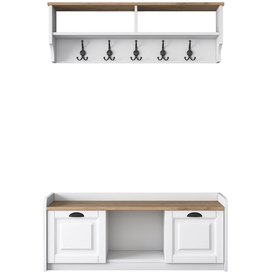 Yemek Weiss Kunststoff 129 cm 20 cm - Material: Melamin