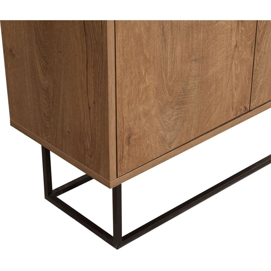 Konsole Yemek Braun Holzwerkstoff 98 cm - Farbe: Walnuss - Material: 100% Melaminbeschichtete Spanplatte - Konsole