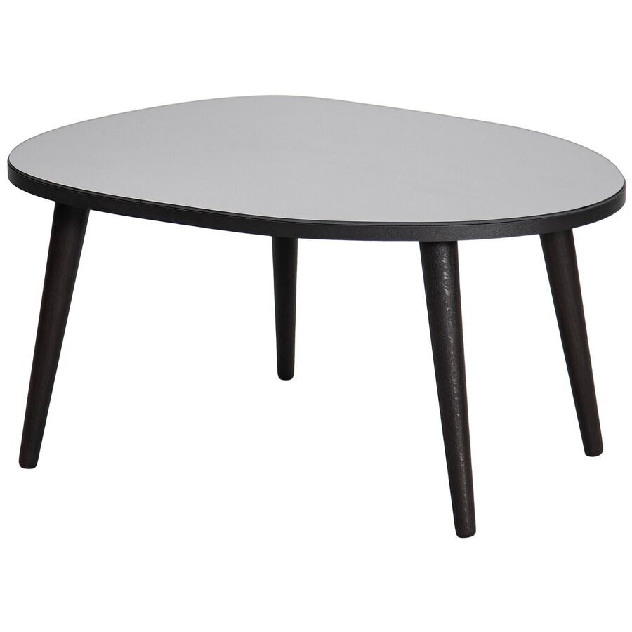 Salontisch Yasam Schwarz/Grau Glas 38 cm - Farbe: schwarz, grau - Salontisch