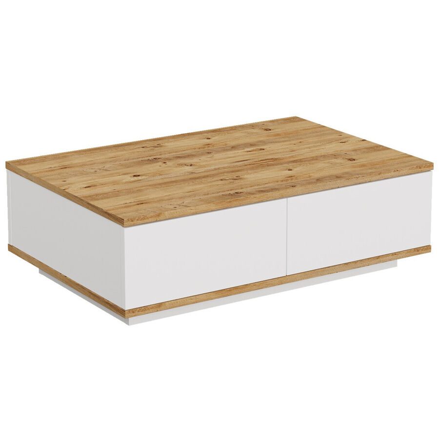 Salontisch Yasam Braun Holzwerkstoff 28.6 cm - Farbe: Kiefer - Material: Melaminbeschichtete Spanplatte - Salontisch