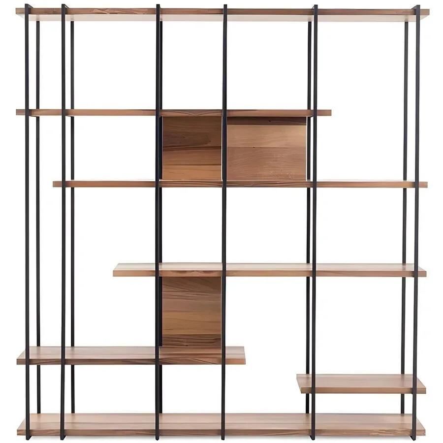 Bücherregal Yemek Braun Holzwerkstoff/Kunststoff 170 cm 35 cm - Farbe: Walnuss - Material: Melaninbeschichtete Mischholz (Spanplatte) - Bücherregal