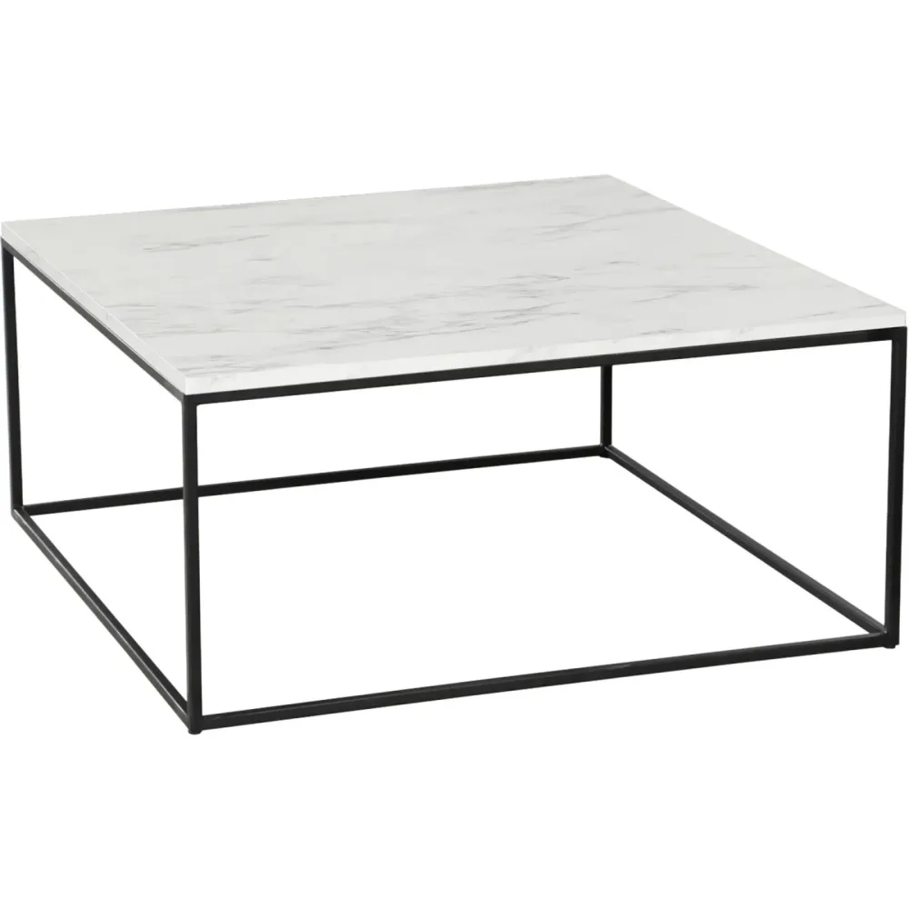 Salontisch Yasam Weiss/Silber Holzwerkstoff 75 cm - Farbe: Weiss, Silber - Material: Melamin - Salontisch