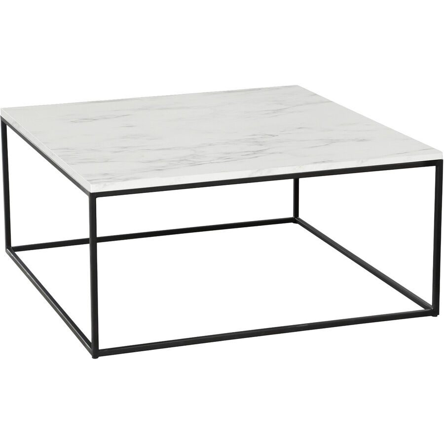 Salontisch Yasam Weiss/Silber Holzwerkstoff 75 cm - Farbe: Weiss, Silber - Material: Melamin - Salontisch