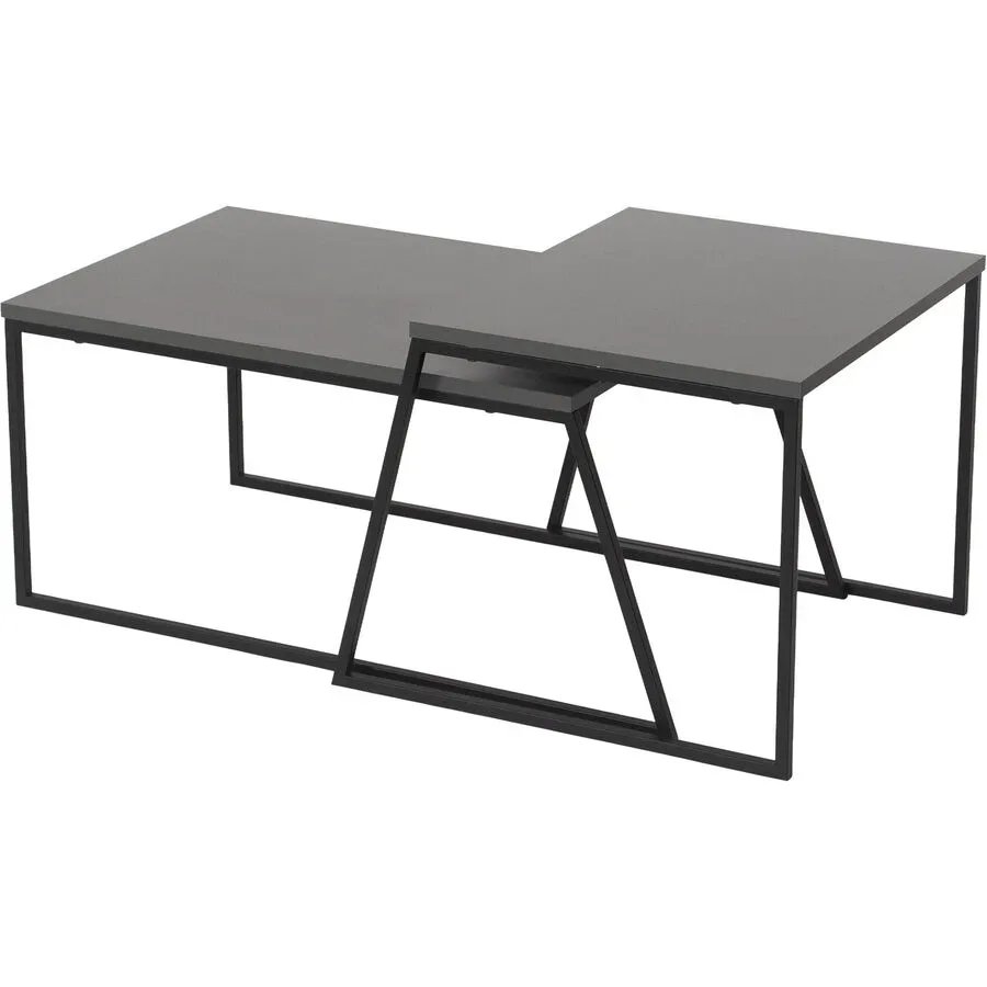 Yasam Grau Holzwerkstoff 38 cm - Farbe: anthrazit - Material: Melaminbeschichtete Spanplatte