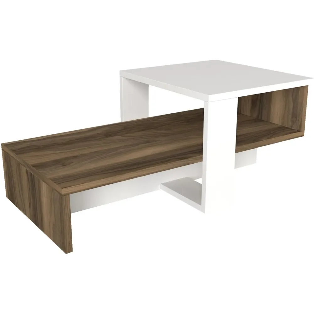 Salontisch Yasam Weiss Holzwerkstoff 16.3 cm - Material: Melaminbeschichtete Spanplatte - Salontisch