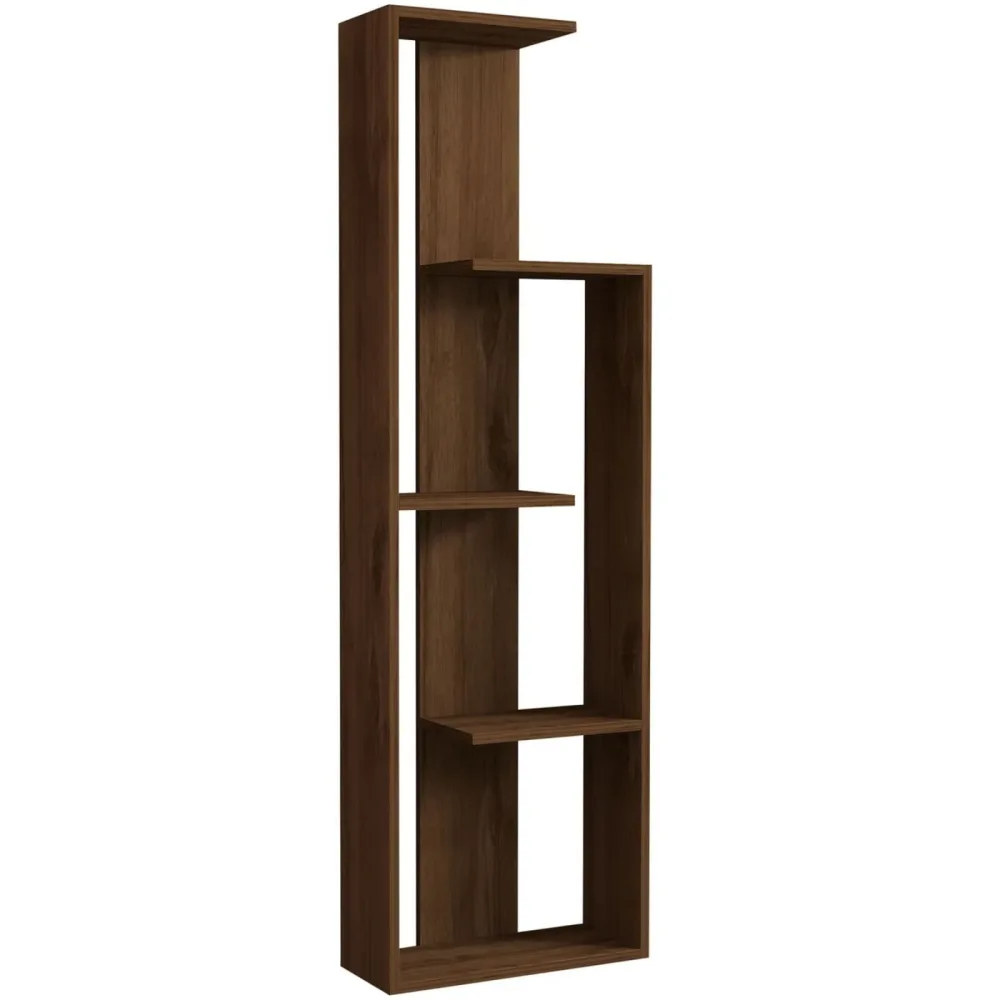 Bücherregal Yemek Braun Holzwerkstoff/Kunststoff 160 cm 50 cm - Farbe: Walnuss - Material: Melaninbeschichtete Mischholz (Spanplatte) - Bücherregal
