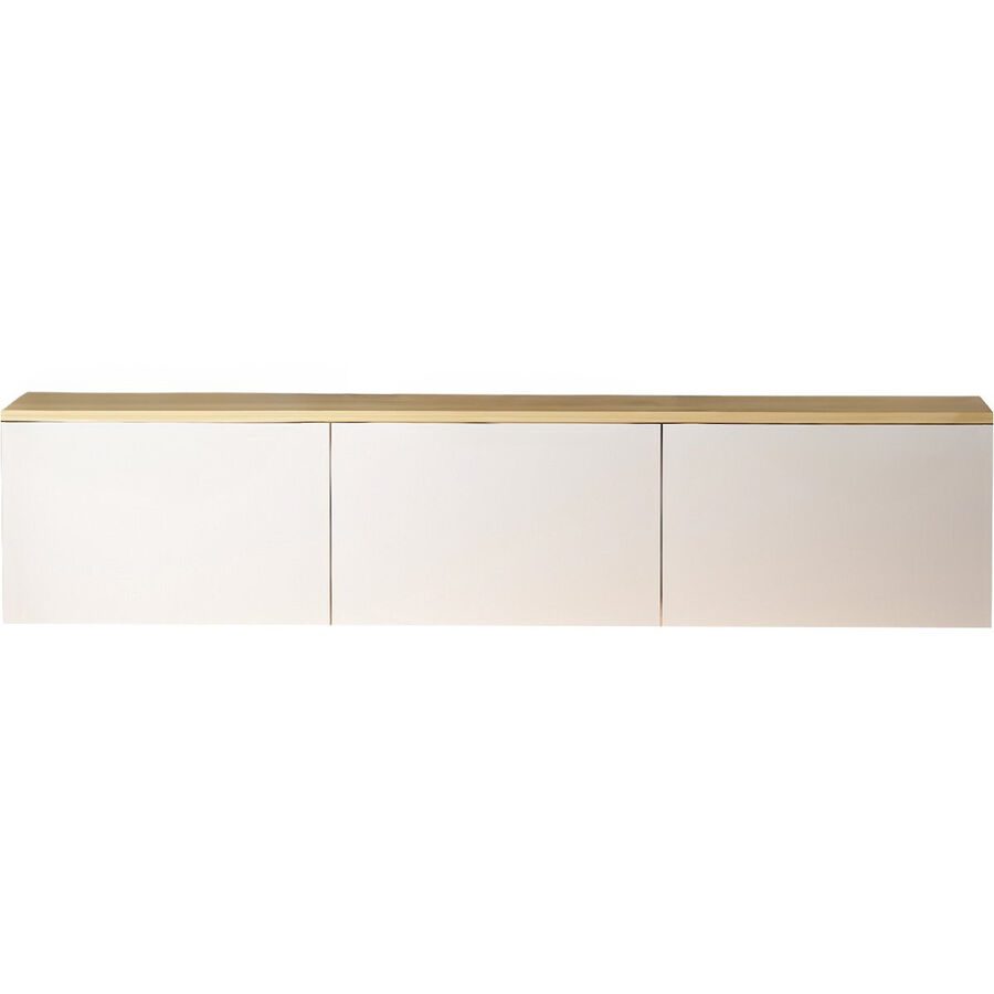 TV-Möbel Yasam Weiss Holzwerkstoff 35 cm 160 cm 32 cm - Material: Melaminbeschichtete Spanplatte - TV-Möbel
